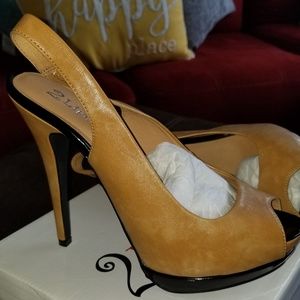 Mustard Sling Heels